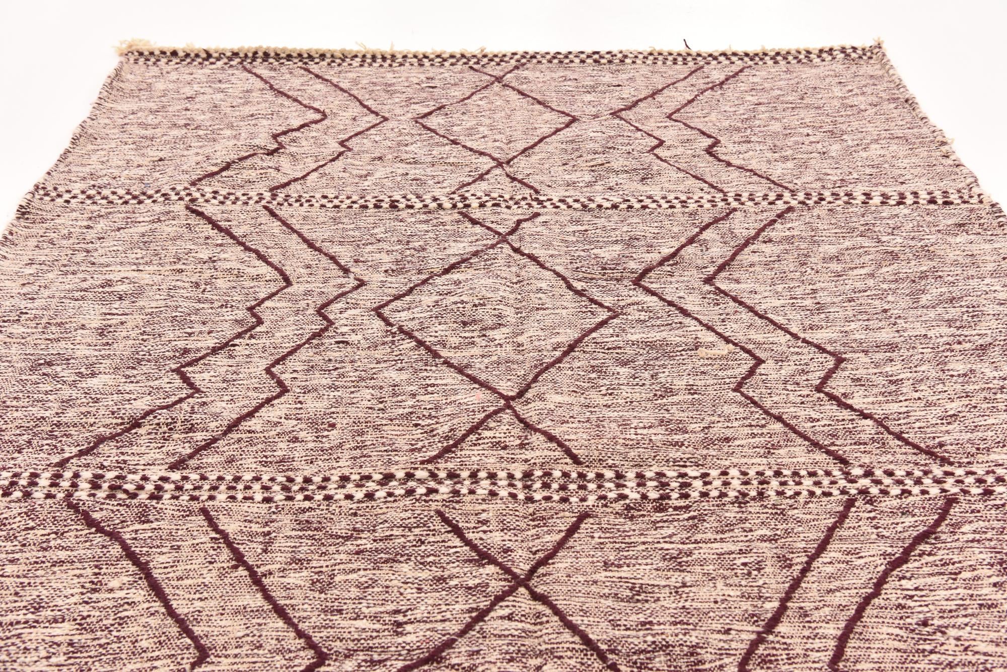 6' 4 x 10' Hand Knotted Moroccan Wool Rug