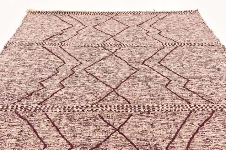 6' 4 x 10' Hand Knotted Moroccan Wool Rug