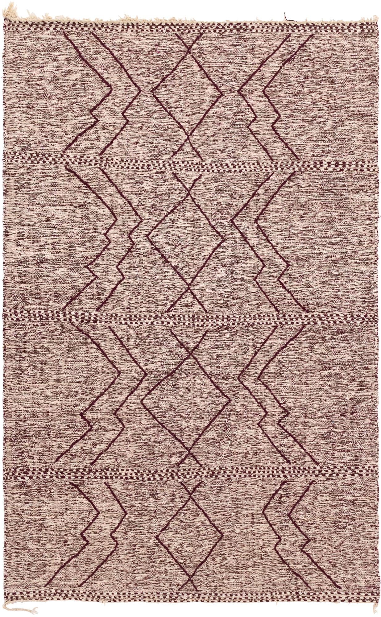 6' 4 x 10' Hand Knotted Moroccan Wool Rug