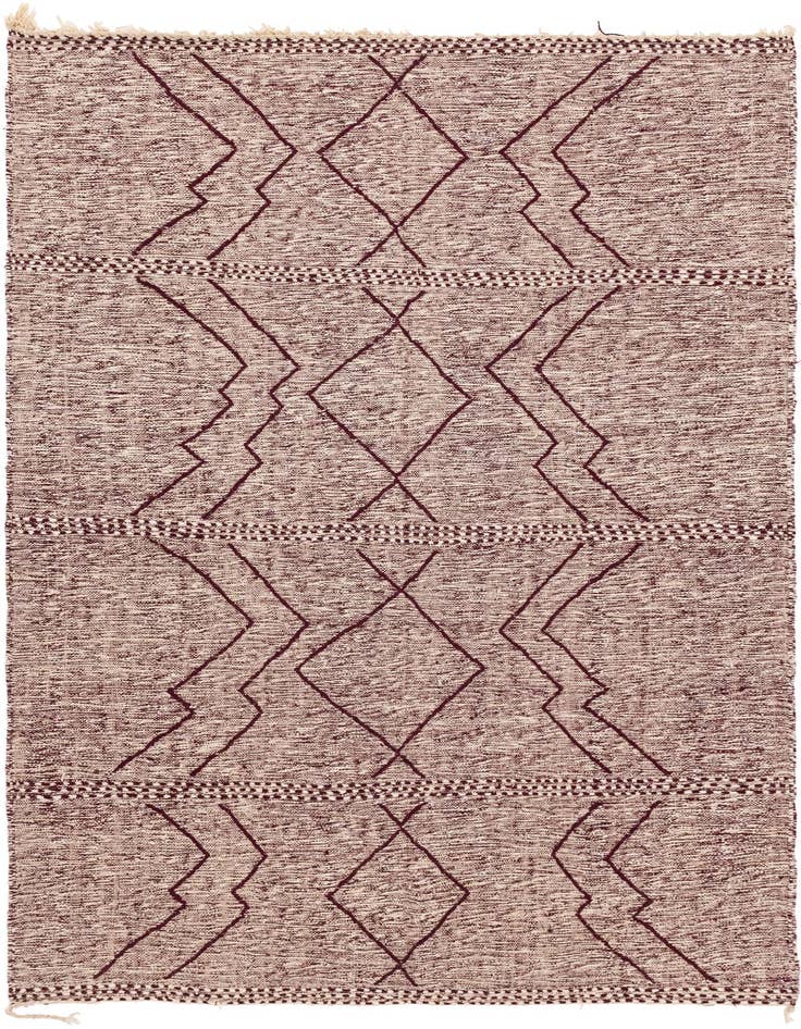 Detail image of 6' 4 x 10' Hand Knotted Moroccan Wool Rug