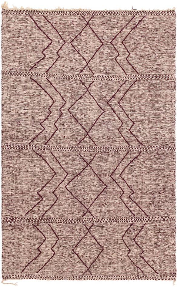 Detail image of 6' 4 x 10' Hand Knotted Moroccan Wool Rug