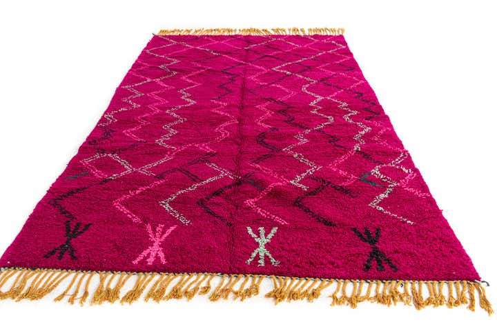 6' 4 x 10' Hand Knotted Moroccan Wool Rug