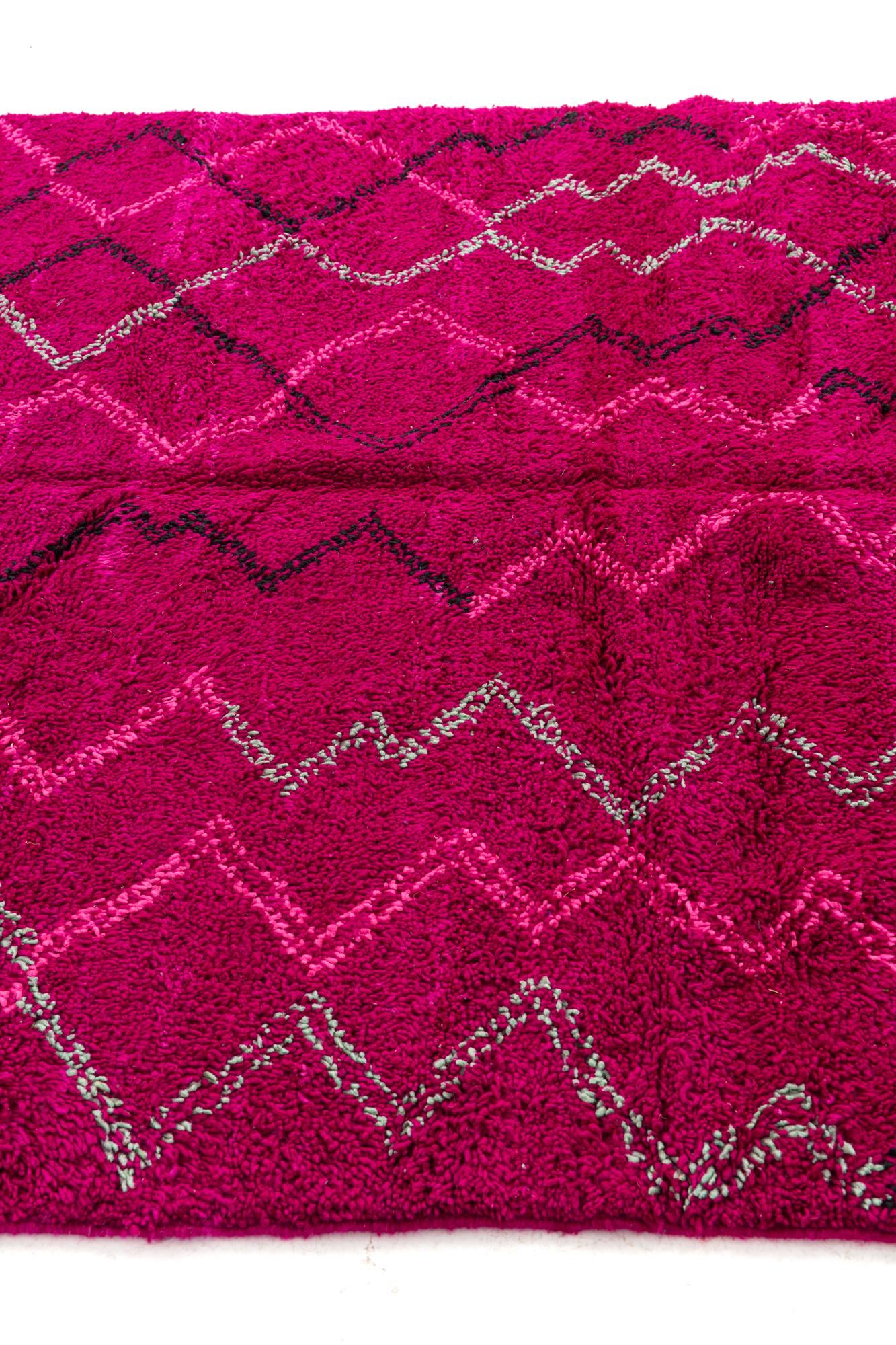 6' 4 x 10' Hand Knotted Moroccan Wool Rug