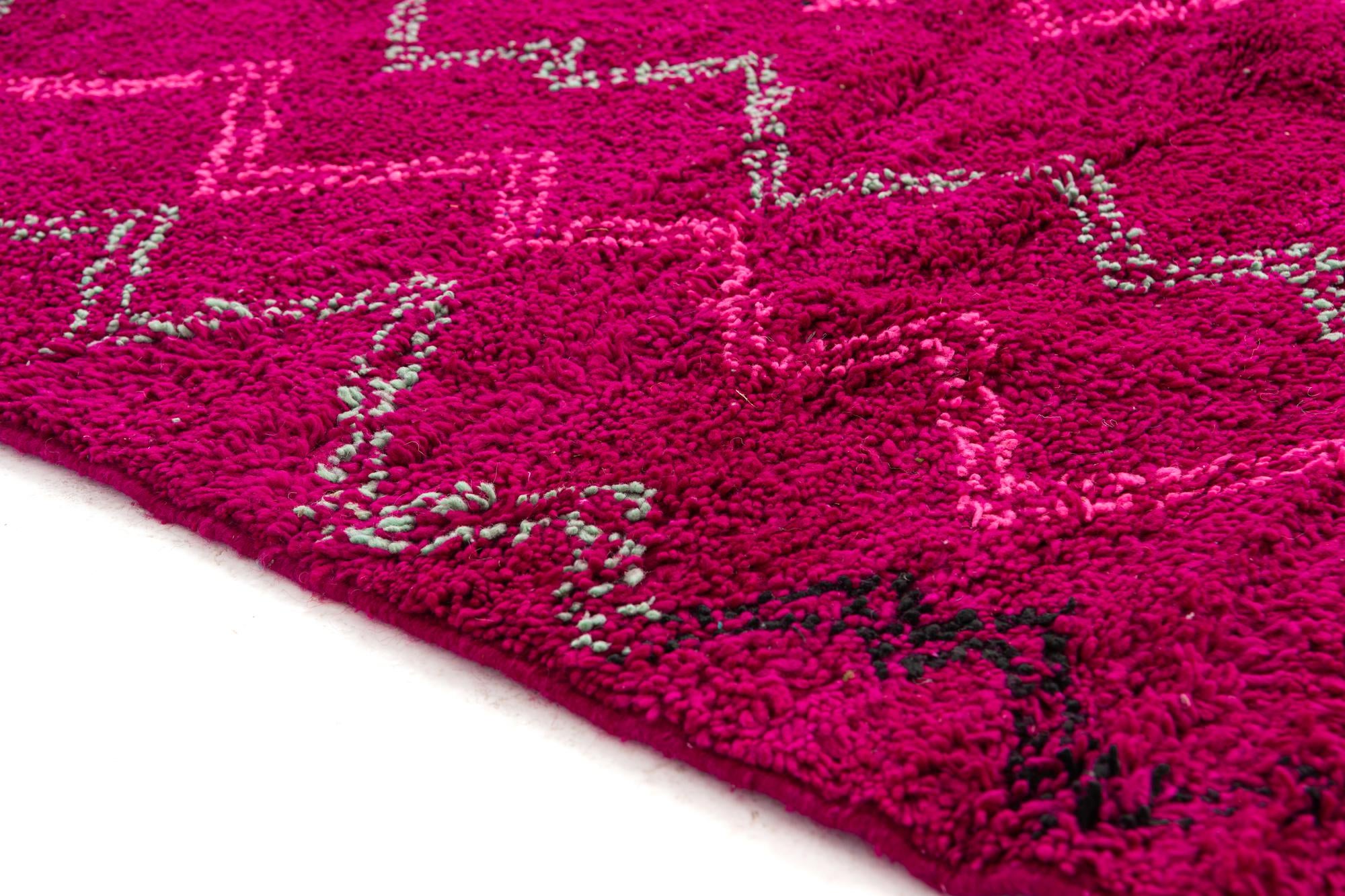 6' 4 x 10' Hand Knotted Moroccan Wool Rug