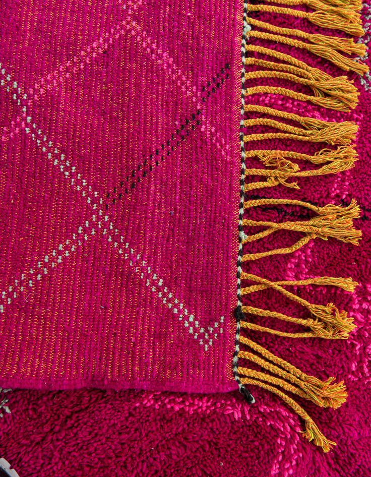 Detail image of 6' 4 x 10'  Hand Knotted Moroccan Wool Rug