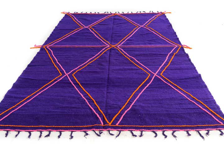 6' 7 x 9' 7 Hand Knotted Moroccan Wool Rug