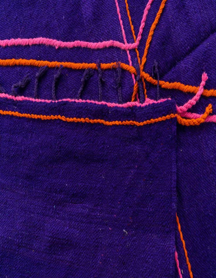 Detail image of 6' 7 x 9' 7  Hand Knotted Moroccan Wool Rug