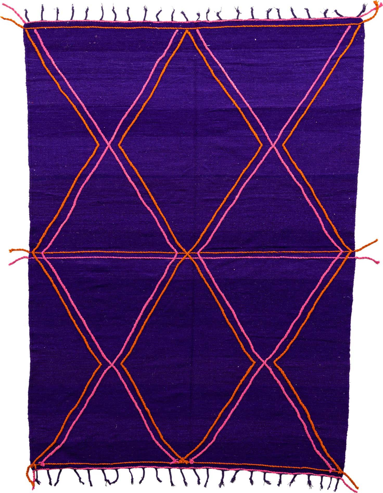 6' 7 x 9' 7 Hand Knotted Moroccan Wool Rug