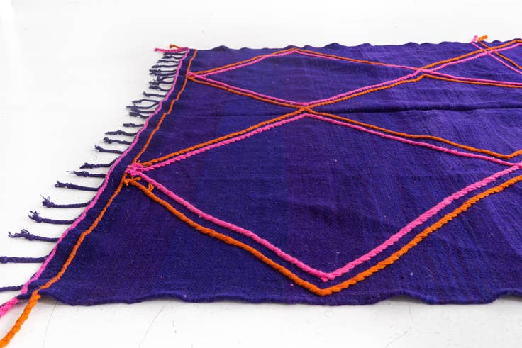 Vue détaillée : 205cm x 290cm Noué main Marocain Tapis Laine