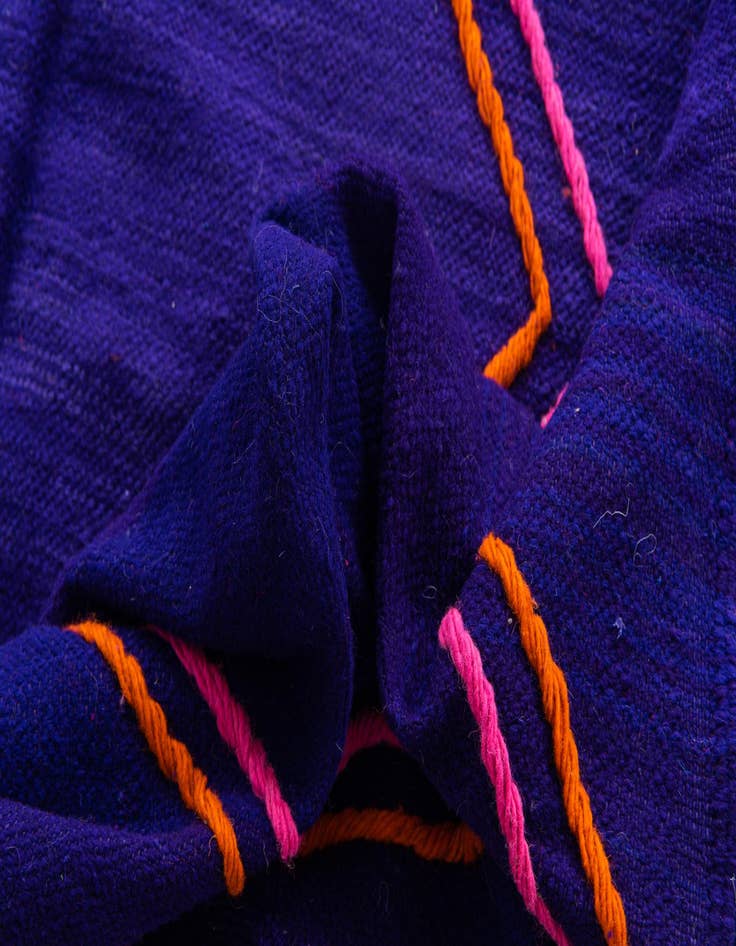 Detail image of 6' 9 x 9' 6  Hand Knotted Moroccan Wool Rug