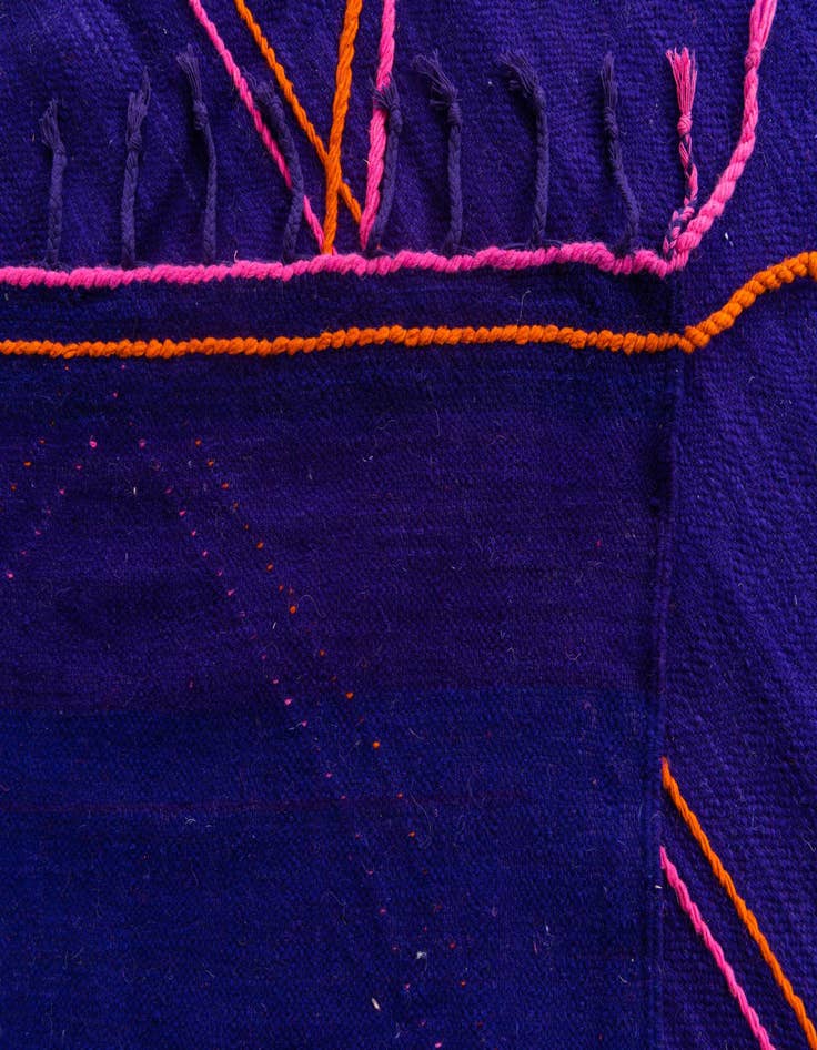 Detail image of 6' 9 x 9' 6  Hand Knotted Moroccan Wool Rug