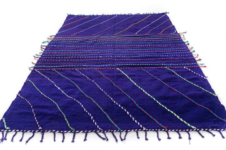 6' 9 x 9' 9 Hand Knotted Moroccan Wool Rug