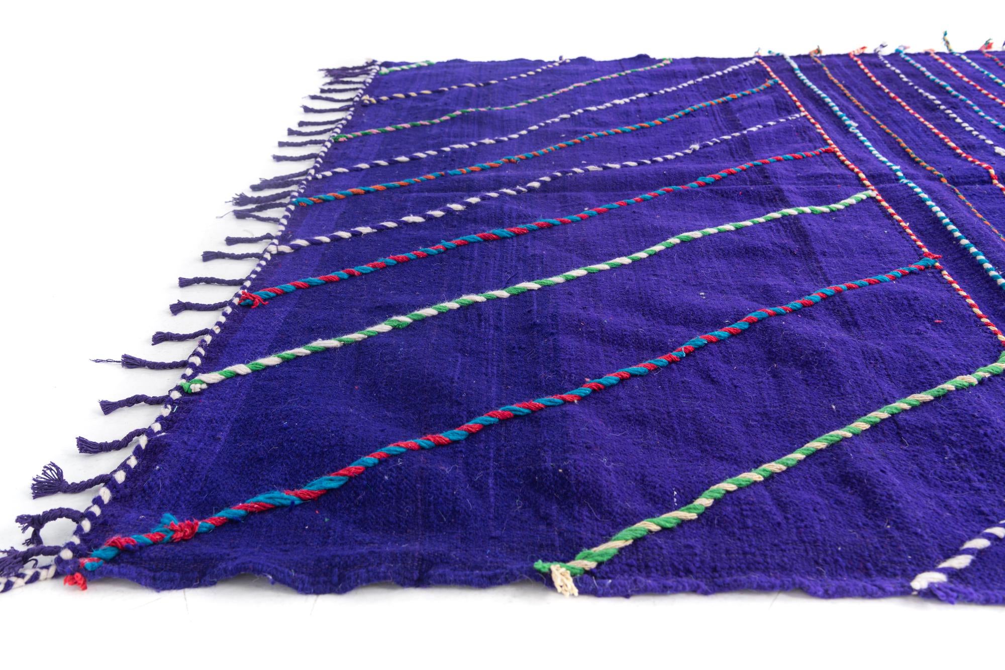 6' 9 x 9' 9 Hand Knotted Moroccan Wool Rug