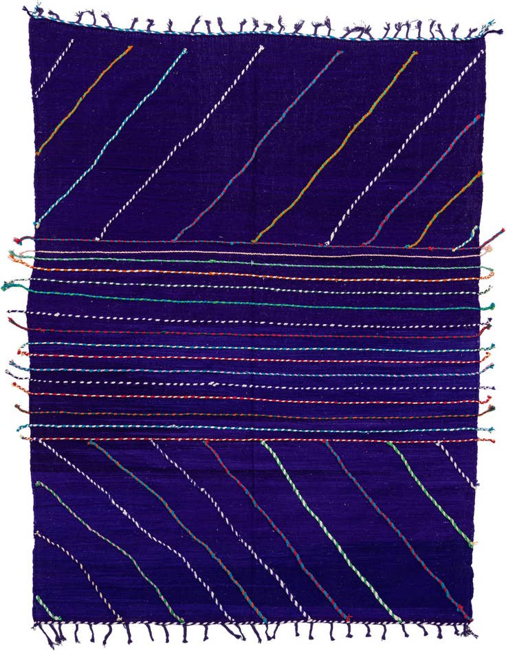 Detail image of 6' 9 x 9' 9 Hand Knotted Moroccan Wool Rug