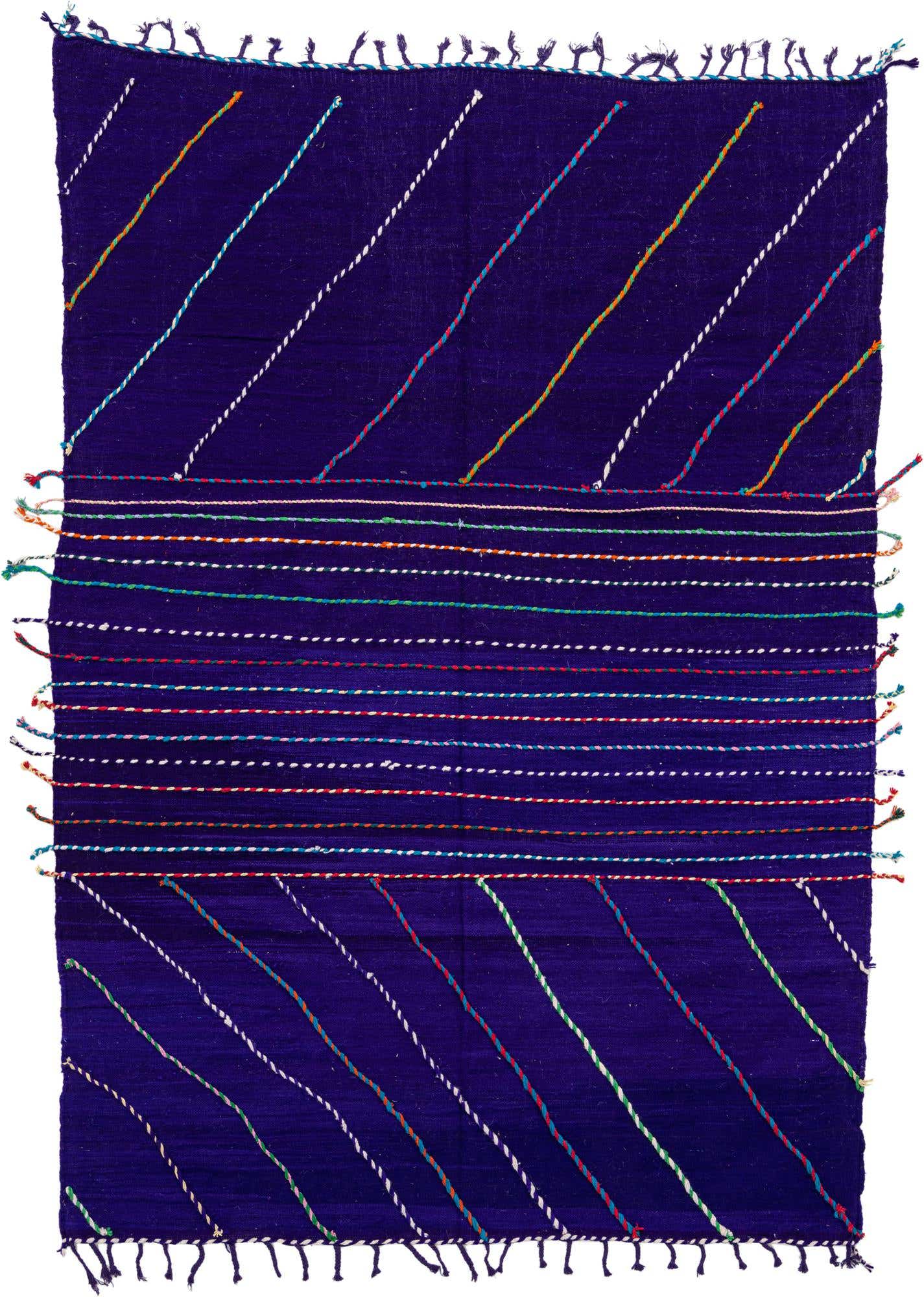 6' 9 x 9' 9 Hand Knotted Moroccan Wool Rug