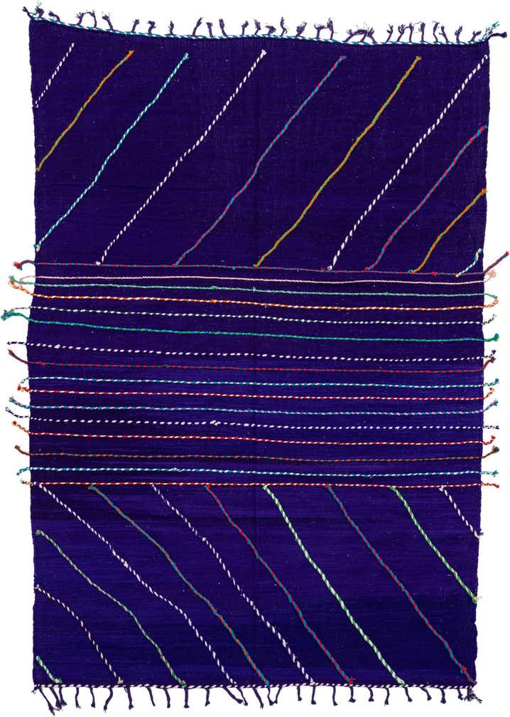 6' 9 x 9' 9 Hand Knotted Moroccan Wool Rug