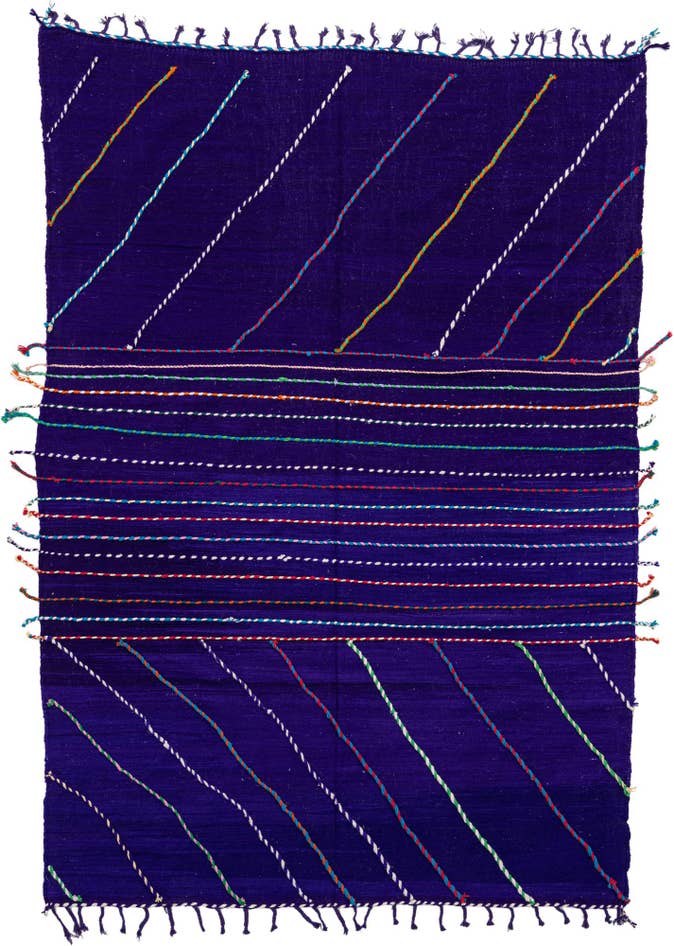 Detail image of 6' 9 x 9' 9 Hand Knotted Moroccan Wool Rug