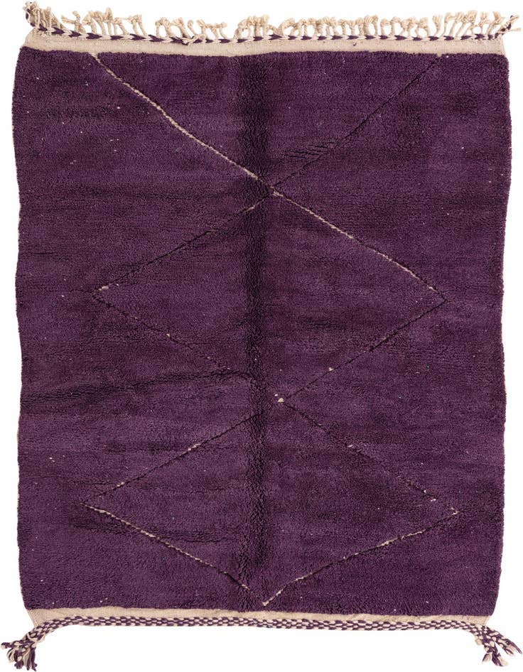 Detail image of 5' 6 x 8' 4 Hand Knotted Moroccan Wool Rug