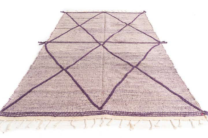 6' 6 x 9' 7 Hand Knotted Moroccan Wool Rug