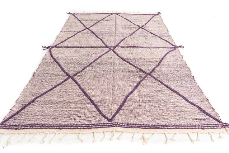 Detail image of 6' 6 x 9' 7 Hand Knotted Moroccan Wool Rug