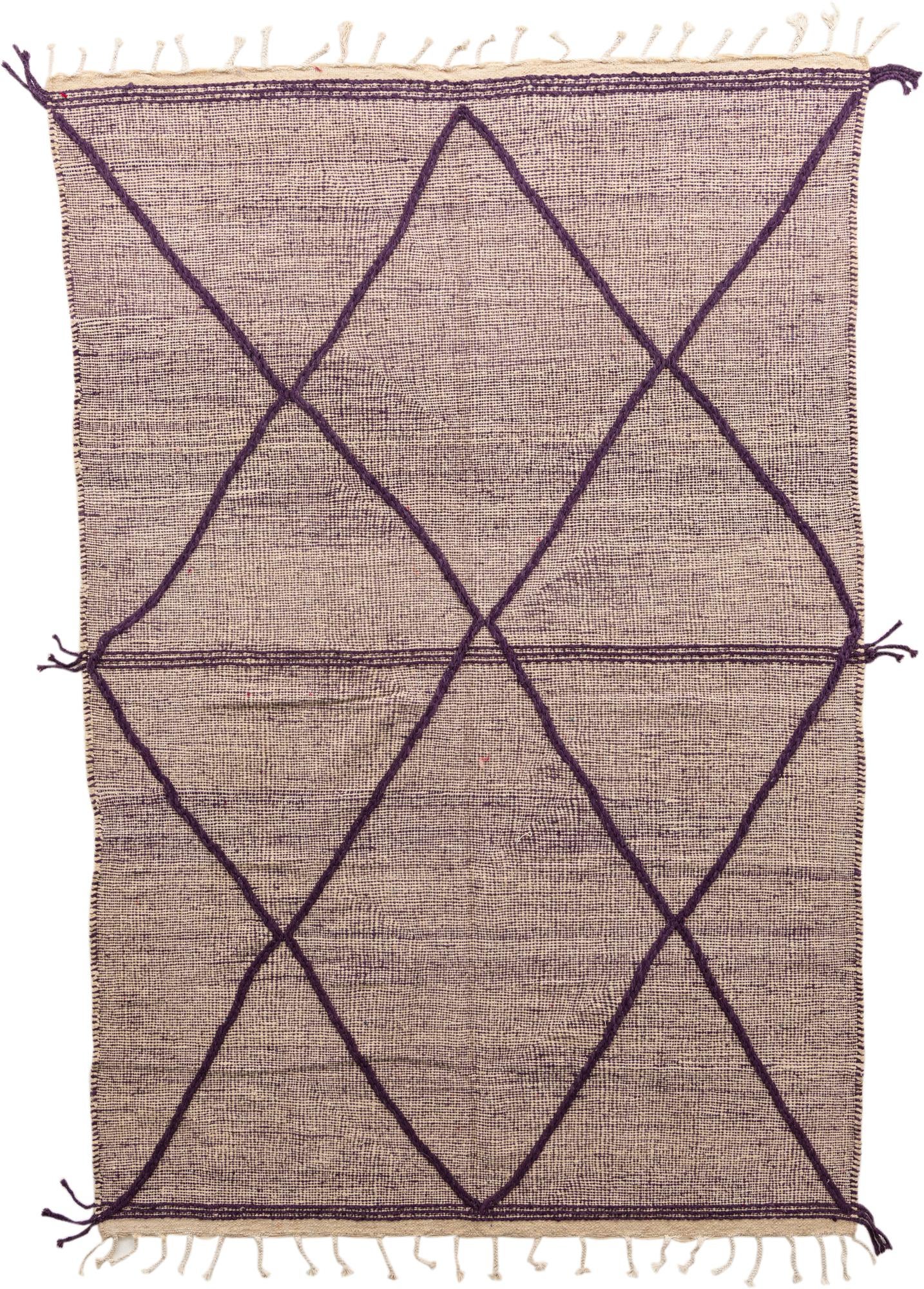 6' 6 x 9' 7 Hand Knotted Moroccan Wool Rug