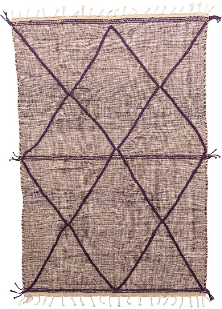 6' 6 x 9' 7 Hand Knotted Moroccan Wool Rug