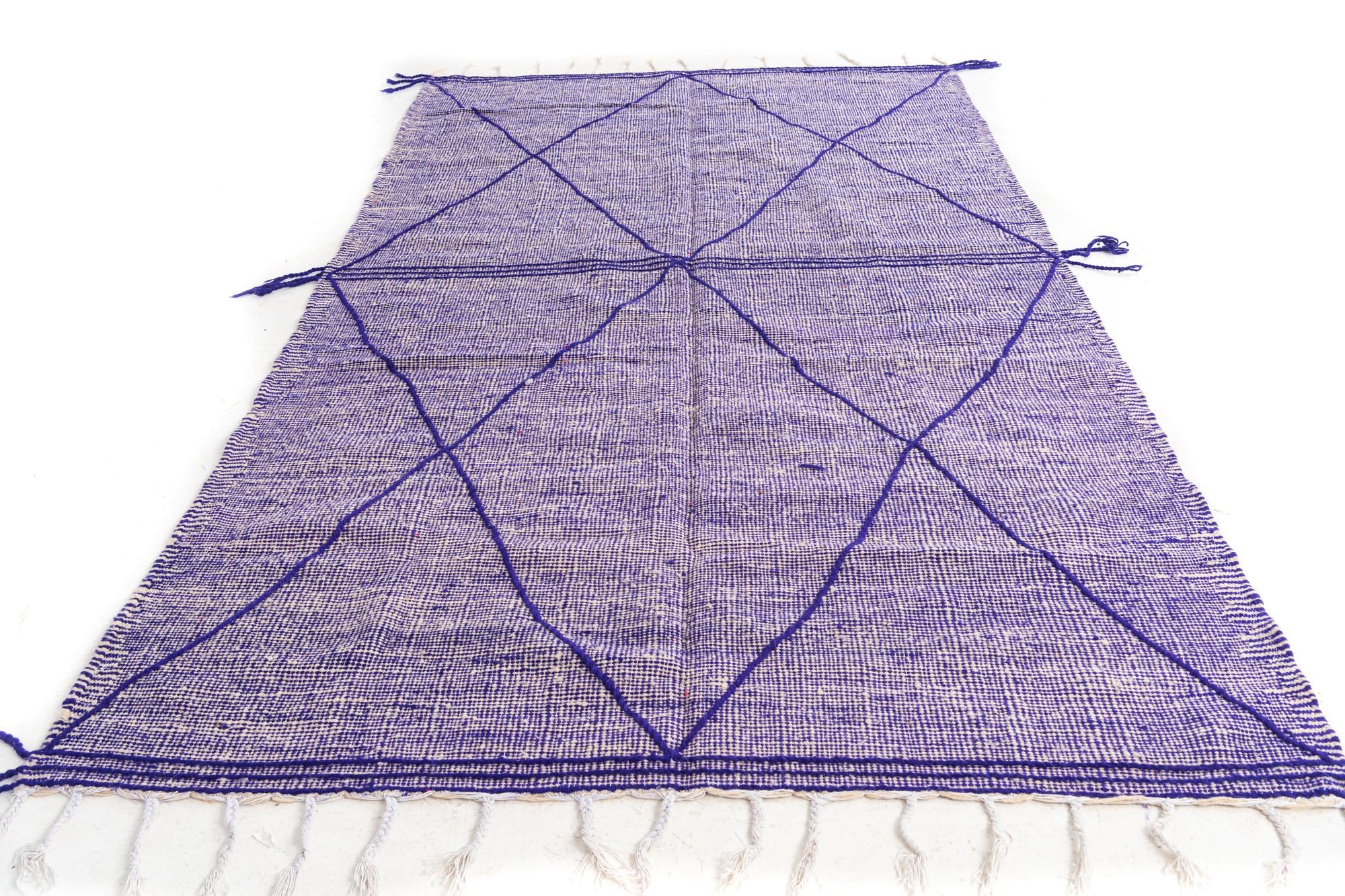 6' 2 x 10' 4 Hand Knotted Moroccan Wool Rug