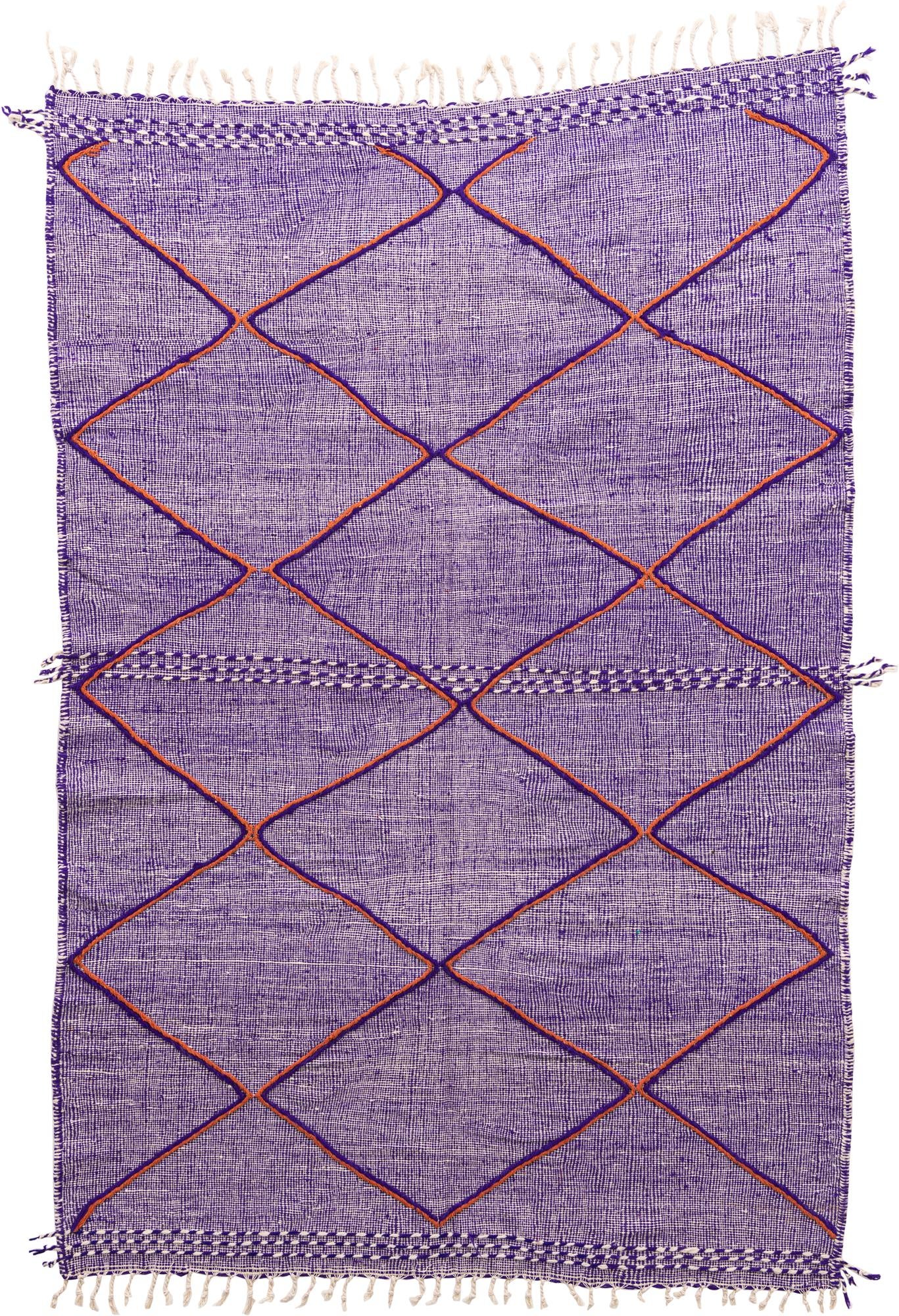 6' 8 x 9' 9 Hand Knotted Moroccan Wool Rug