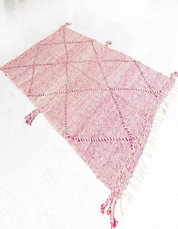 Detail image of 6' 2 x 10'  Hand Knotted Moroccan Wool Rug