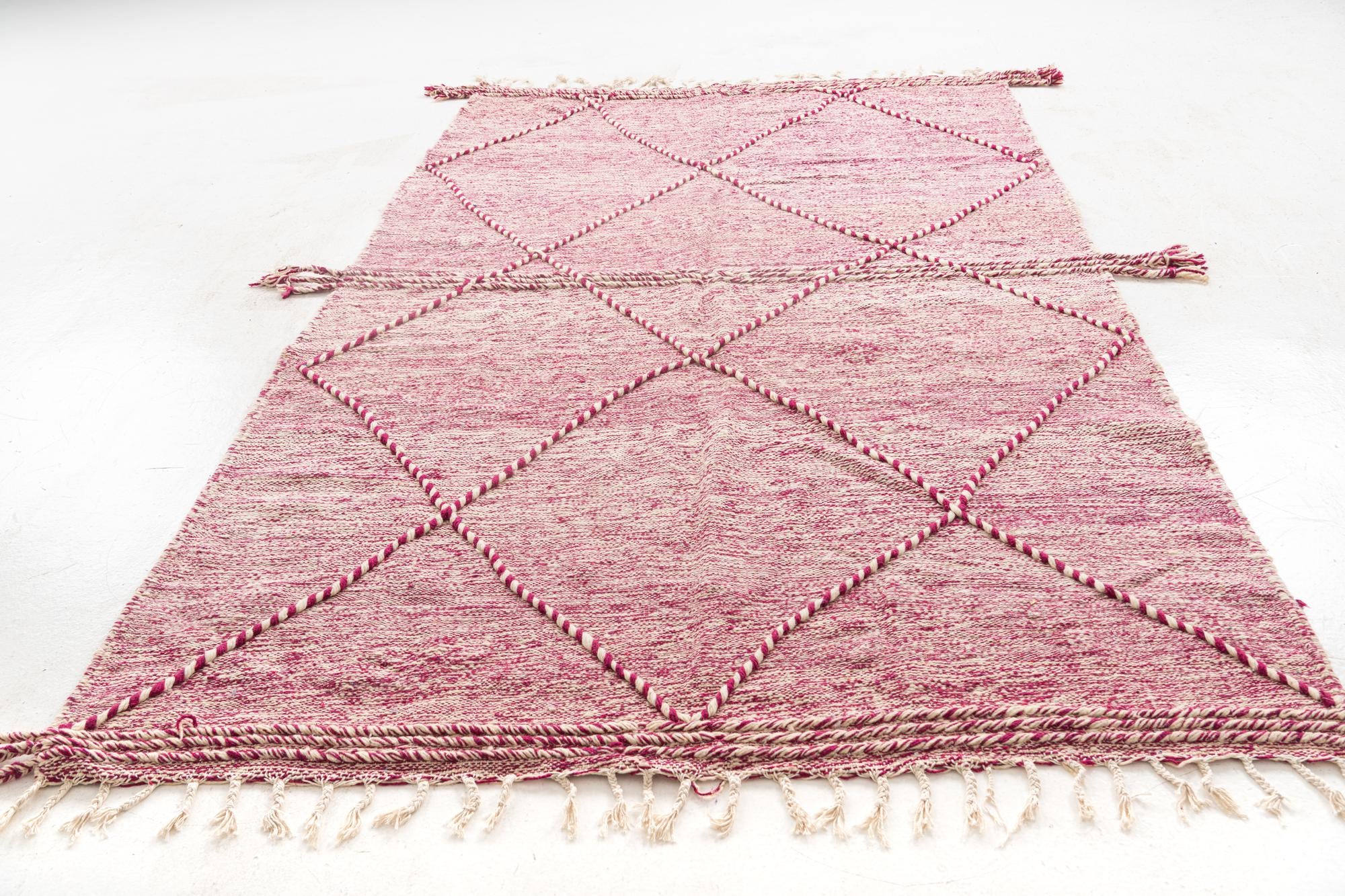 6' 2 x 10' Hand Knotted Moroccan Wool Rug