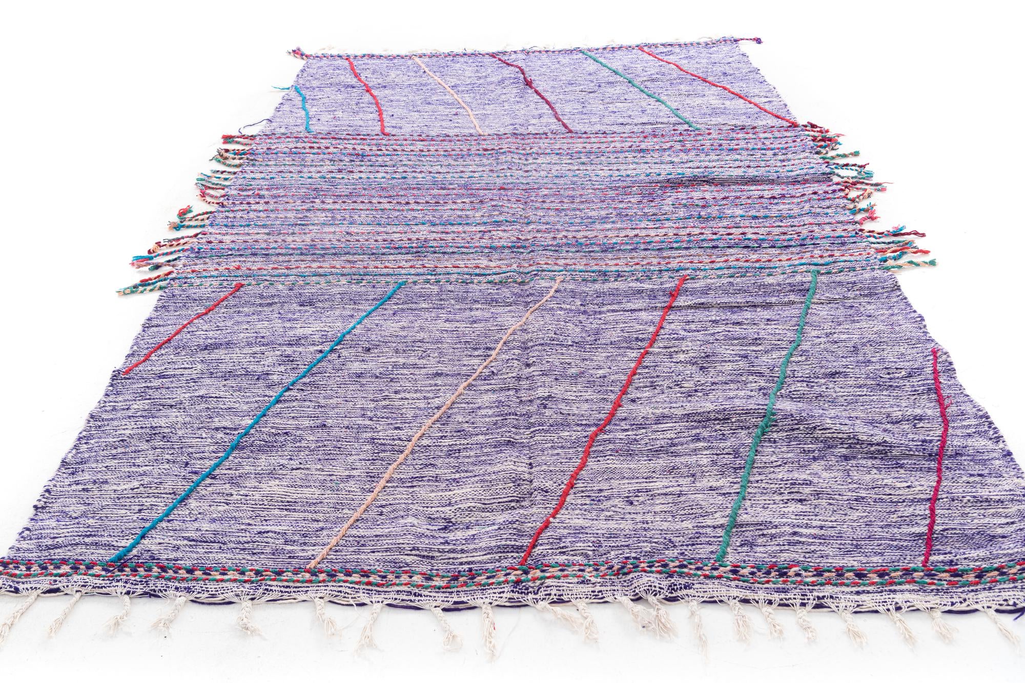 6' 4 x 10' Hand Knotted Moroccan Wool Rug