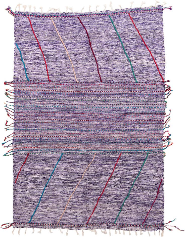Detail image of 6' 4 x 10' Hand Knotted Moroccan Wool Rug