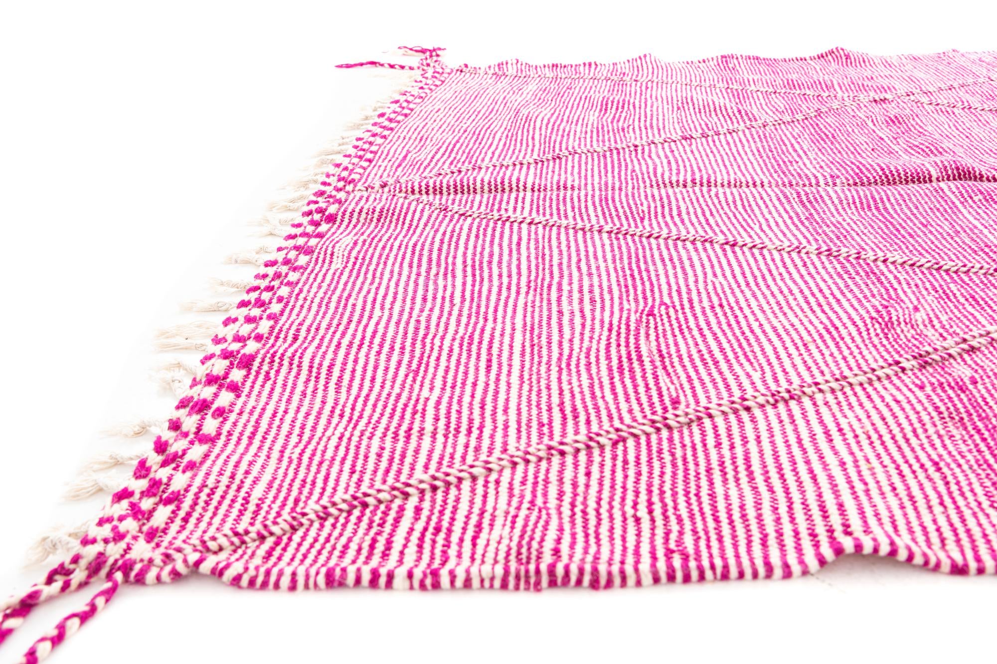 6' 9 x 11' 5 Hand Knotted Moroccan Wool Rug