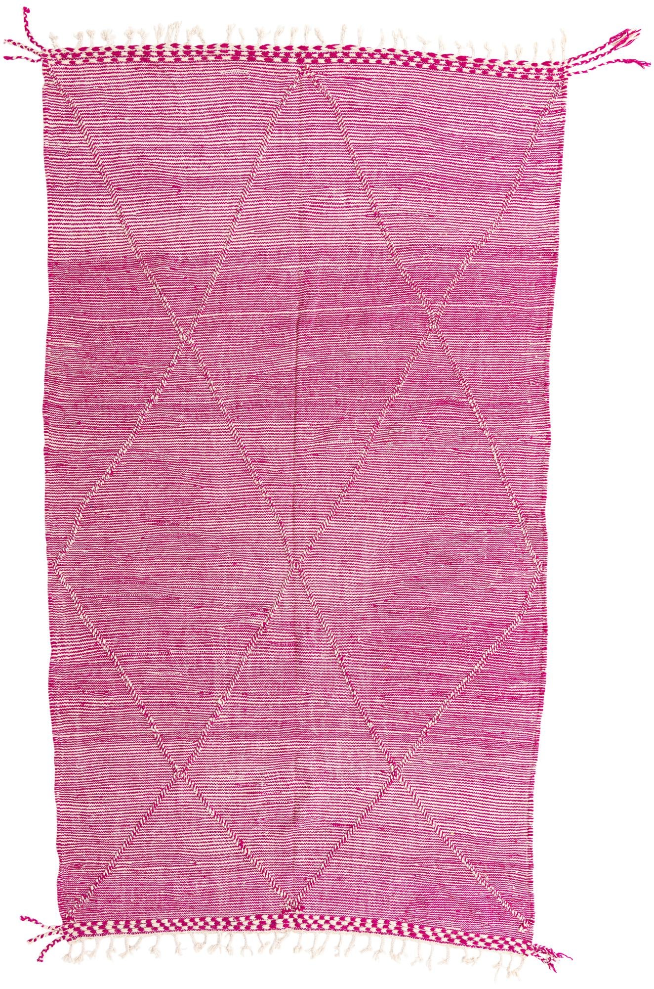 6' 9 x 11' 5 Hand Knotted Moroccan Wool Rug