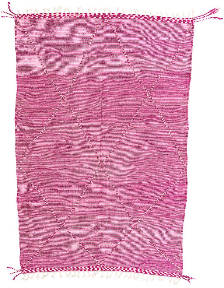Detail image of 6' 9 x 11' 5 Hand Knotted Moroccan Wool Rug