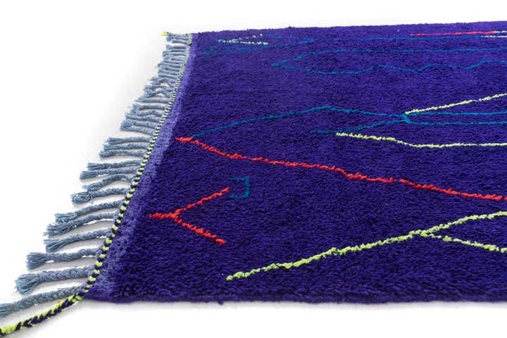 6' 8 x 9' 4 Hand Knotted Moroccan Wool Rug