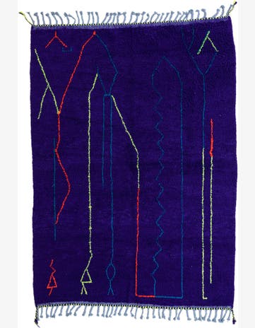 6' 8 x 9' 4 Hand Knotted Moroccan Wool Rug