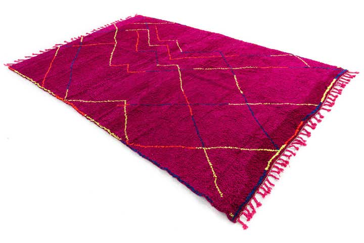 6' 8 x 9' 9 Hand Knotted Moroccan Wool Rug