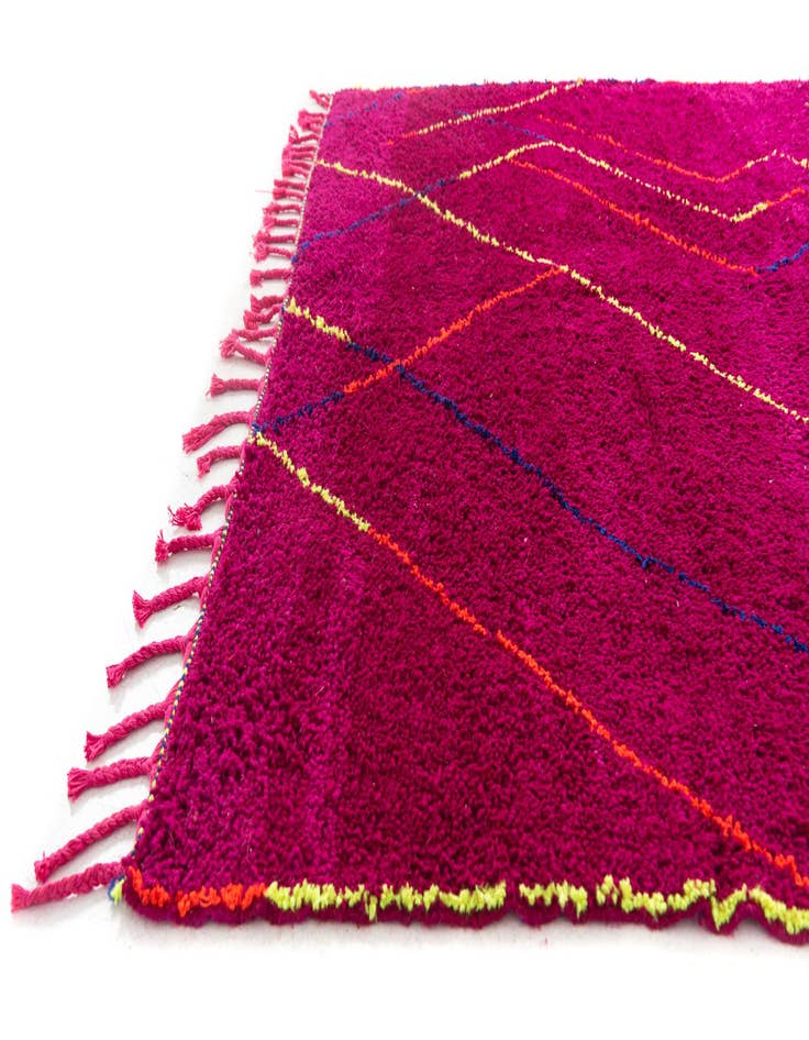 Detail image of 6' 8 x 9' 9  Hand Knotted Moroccan Wool Rug