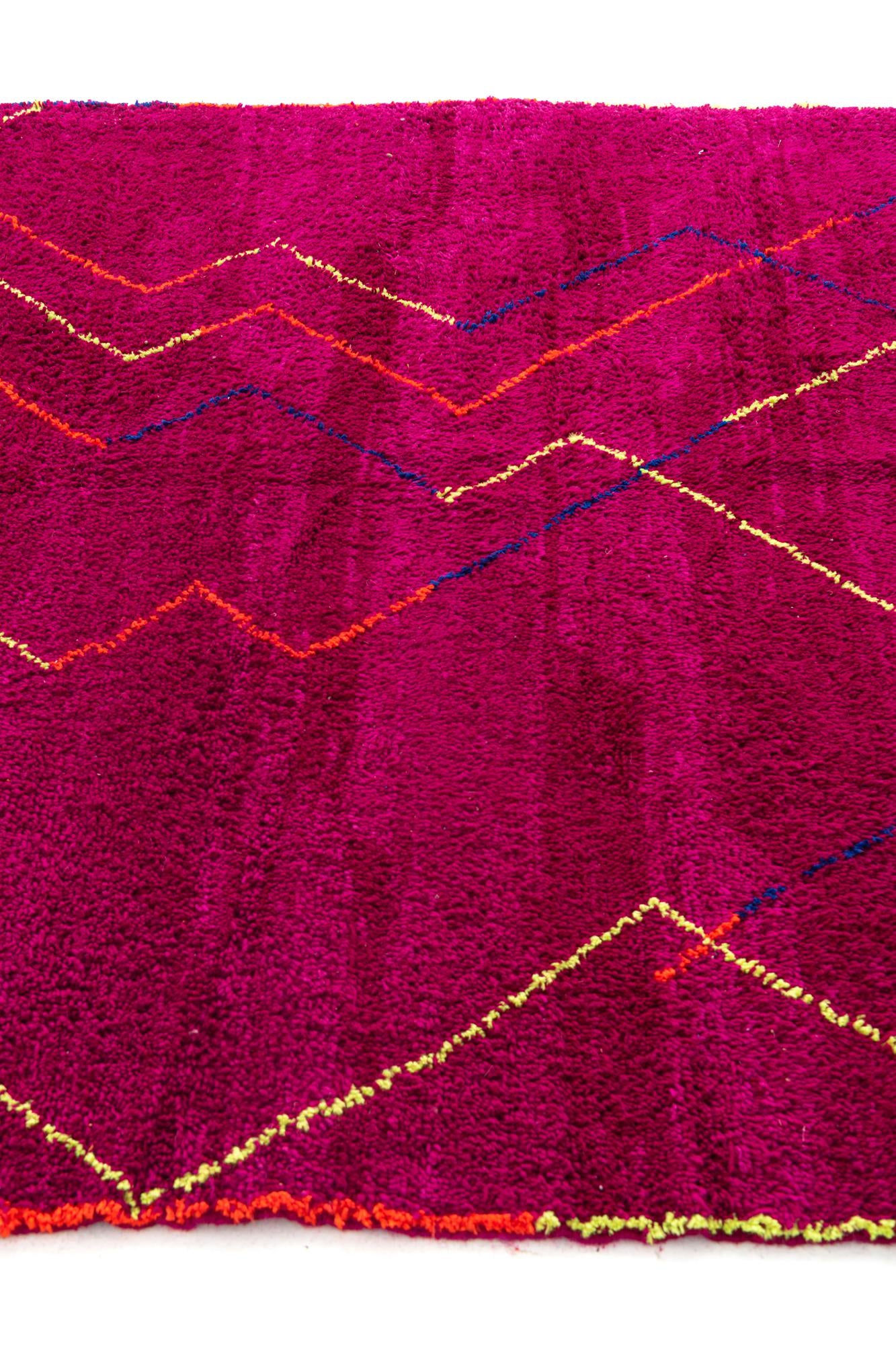 6' 8 x 9' 9 Hand Knotted Moroccan Wool Rug