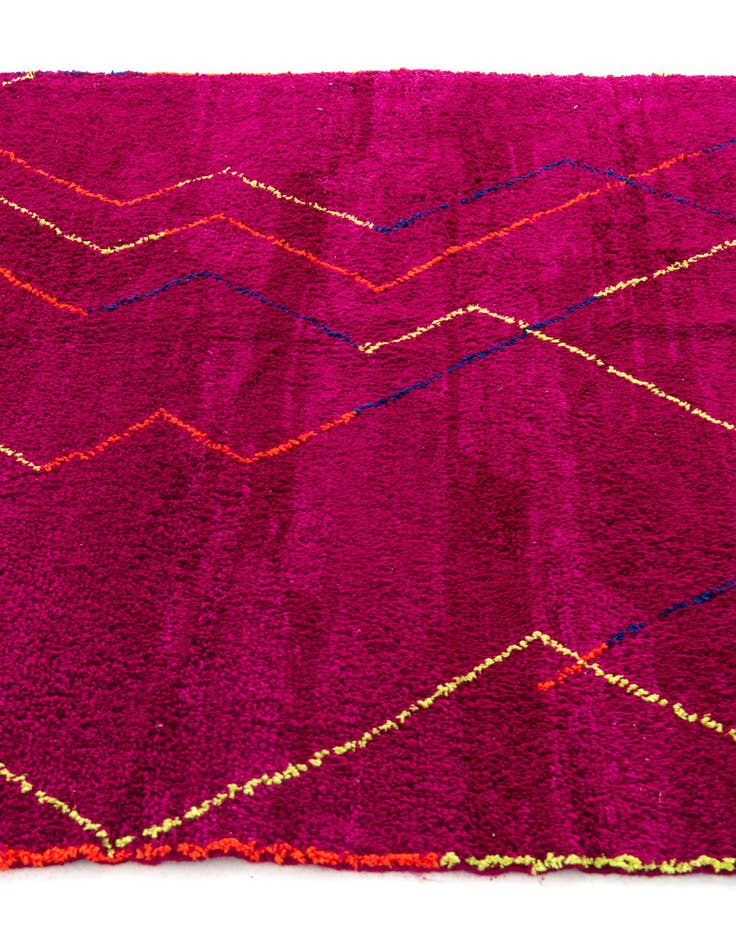Detail image of 6' 8 x 9' 9  Hand Knotted Moroccan Wool Rug