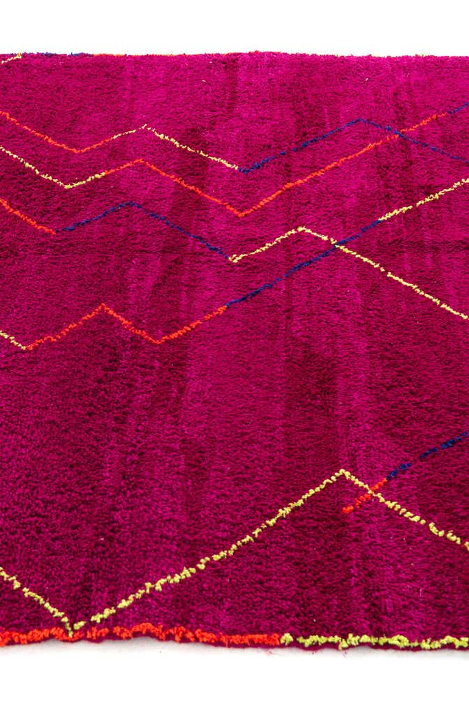 6' 8 x 9' 9 Hand Knotted Moroccan Wool Rug
