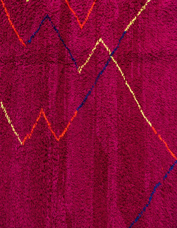 Detail image of 6' 8 x 9' 9  Hand Knotted Moroccan Wool Rug