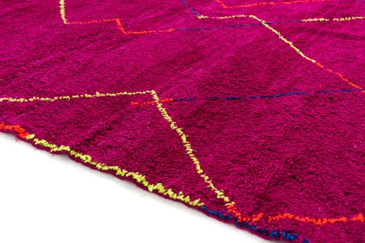 6' 8 x 9' 9 Hand Knotted Moroccan Wool Rug