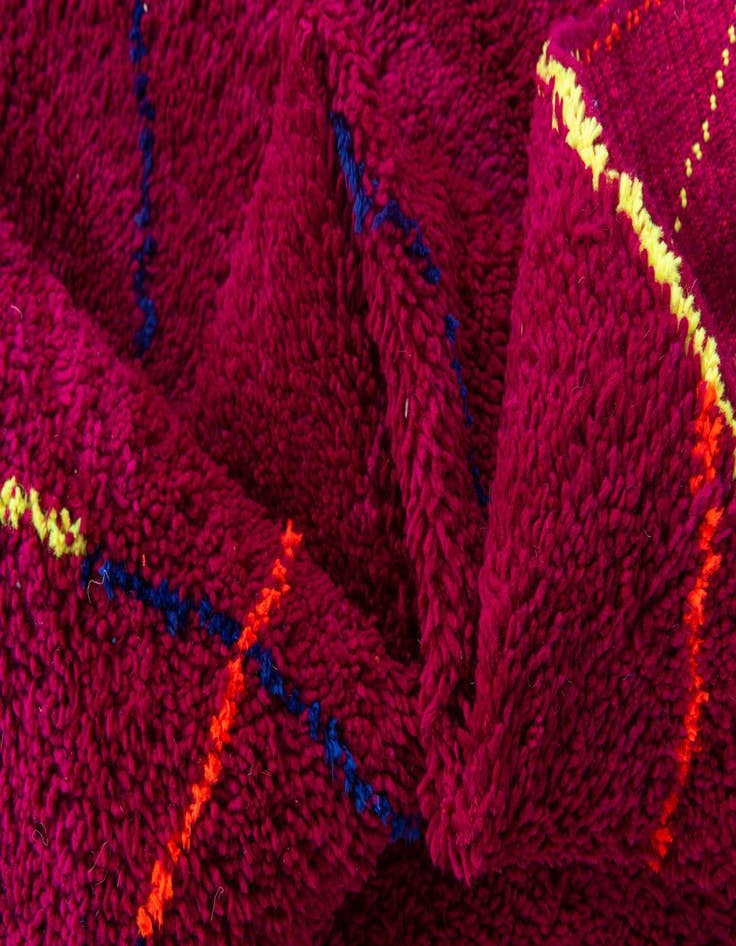 Detail image of 6' 8 x 9' 9  Hand Knotted Moroccan Wool Rug