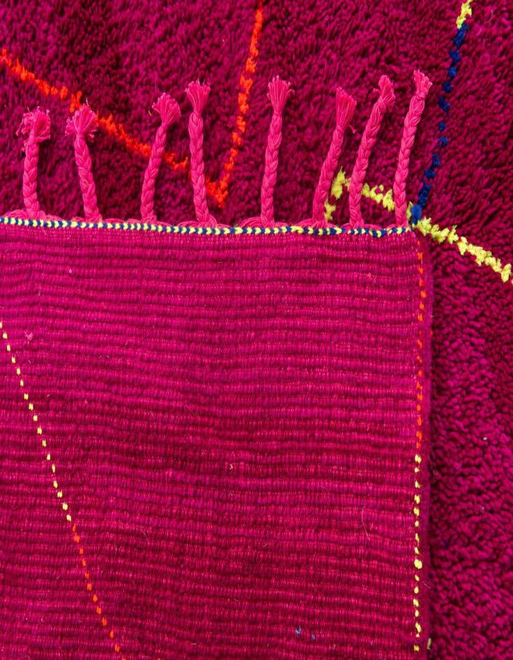 Detail image of 6' 8 x 9' 9  Hand Knotted Moroccan Wool Rug