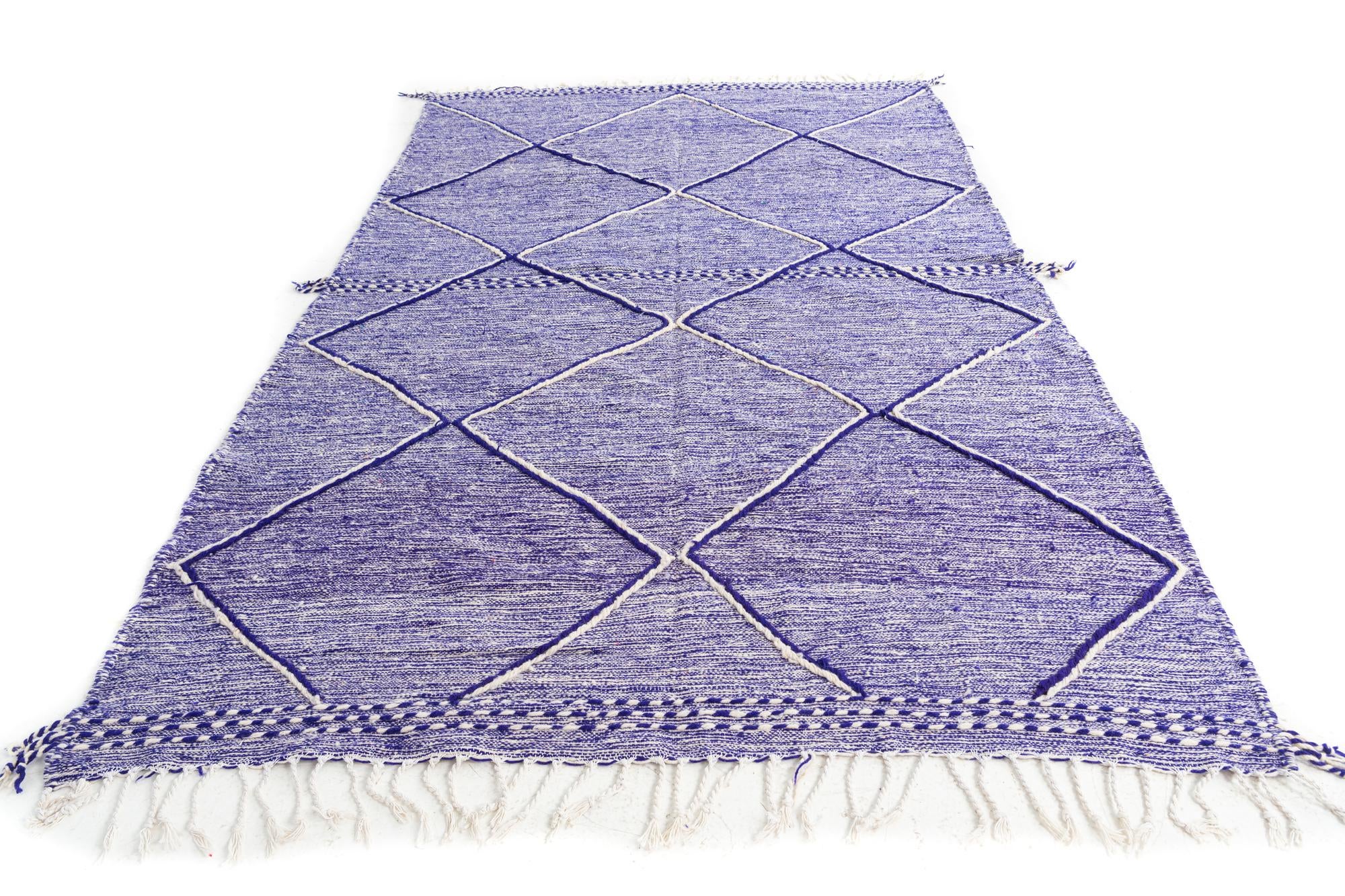 6' 3 x 10' Hand Knotted Moroccan Wool Rug