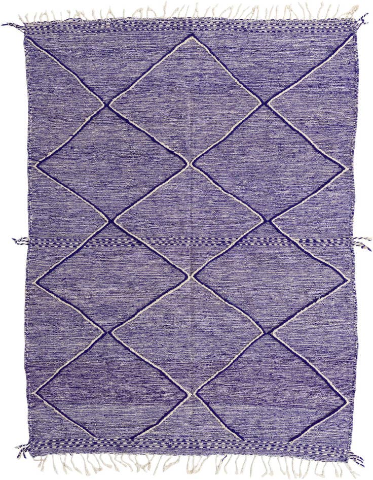 Detail image of 6' 3 x 10' Hand Knotted Moroccan Wool Rug