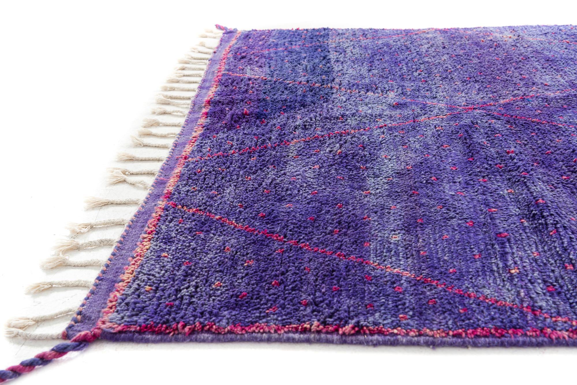 5' 9 x 8' Hand Knotted Moroccan Wool Rug