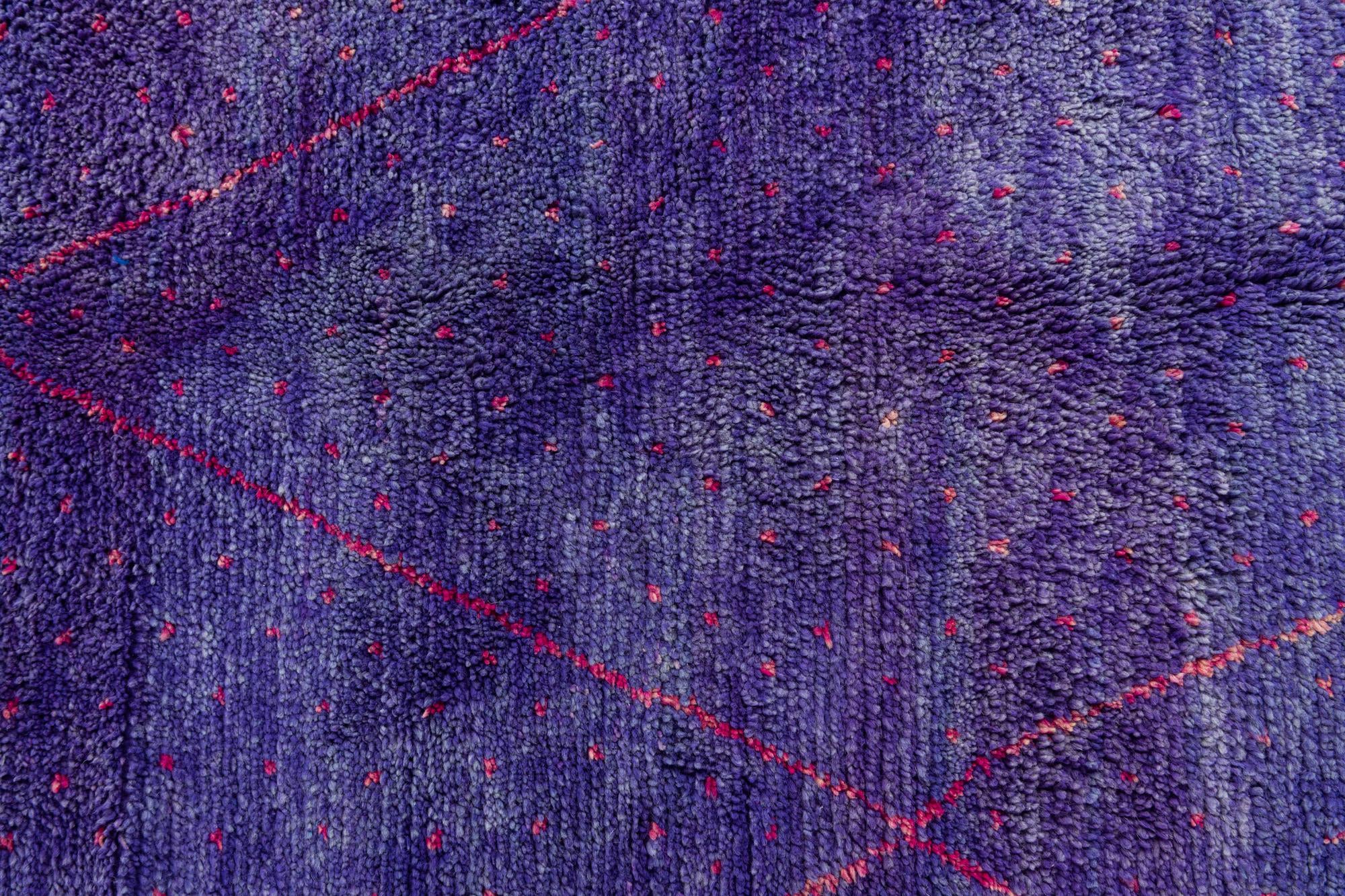 5' 9 x 8' Hand Knotted Moroccan Wool Rug